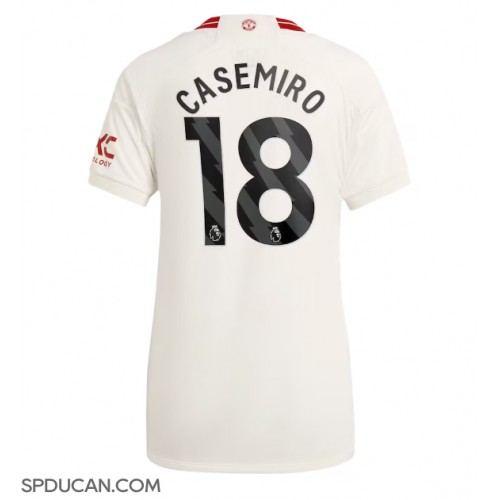 Zenski Nogometni Dres Manchester United Casemiro #18 Rezervni 2023-24 Kratak Rukav